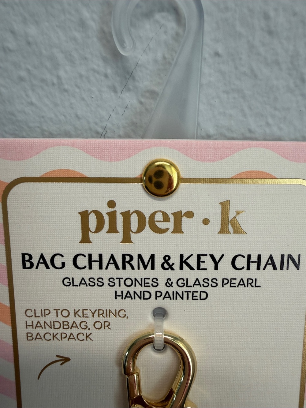 Piper K | Sewing Machine Motif Double Sided Glass Pearl Bag Charm 🧵🪡 - Picture 2 of 8